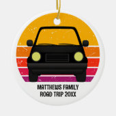 Lentereis Zonsondergang Custom Kerstmis Keramisch Ornament (Voorkant)