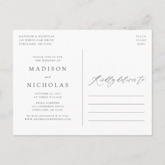 Lenteroze bloemen Datum wijziging Aankondigingskaart (Achterkant)