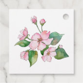 Lenteroze bloemenkrans Dank je wel Bedankjes Labels (Achterkant)