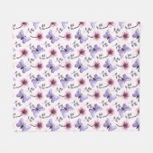 Lentervlinder Bloemengeschenk   Fleece Deken (Voorkant (Horizontaal))