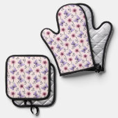 Lentervlinder Bloemengeschenk Ovenwant & Pannenlap Set (Voorkant / Achterkant)