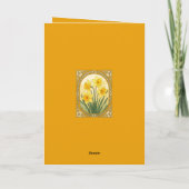 Lente's Eerste Glimlach De maartse narcis Kaart (Achterkant)