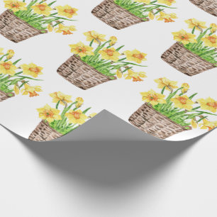 lentesaffodils Floral Basket Cadeaupapier