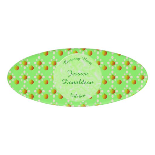  lentesappelbloesem en appels gepatterd naambadge (Voorkant)