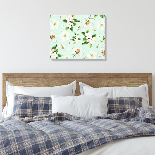  lentesbloem canvas afdruk (Insitu (Slaapkamer))