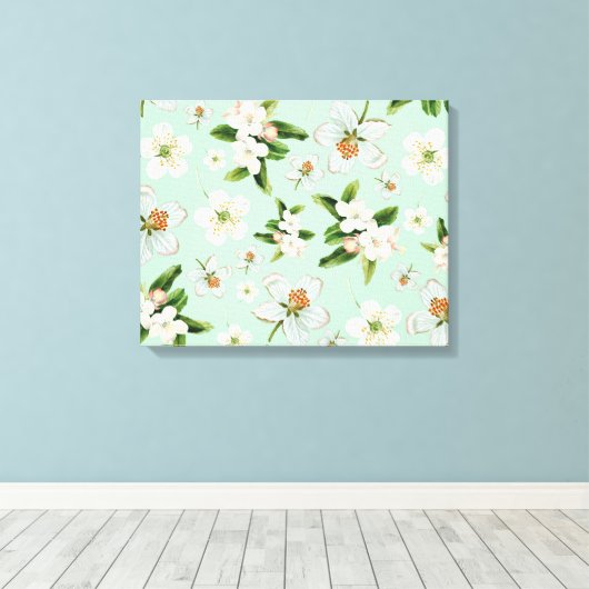 lentesbloem canvas afdruk (Insitu (Houten vloer))