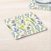  lentesbloemen en kruiden kartonnen onderzetters (Schuin)