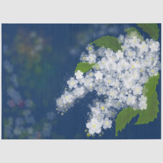 lentesbloemen witte bouquet romantische zomermarin tissuepapier (Voorkant)