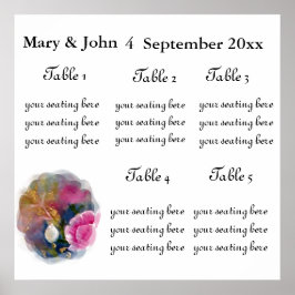 Lentesbloemen — Zitkaart. Poster