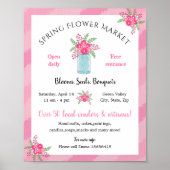 lentesbloemmarkt/bazaarroze florasje schattig poster (Voorkant)