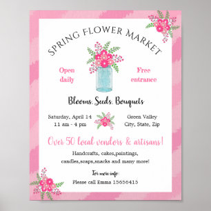lentesbloemmarkt/bazaarroze florasje schattig poster
