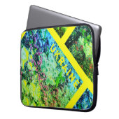 Lentesbloesem en Oekraïense kleuren Laptop Sleeve (Voorkant Links)