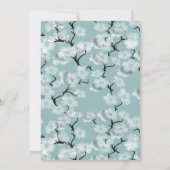 lentesbloesems met blauwe vlinders (Achterkant)