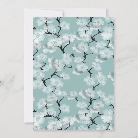 lentesbloesems met blauwe vlinders (Achterkant)