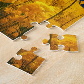 Lentescène met kersenbloesems en bergen legpuzzel (Zijkant)