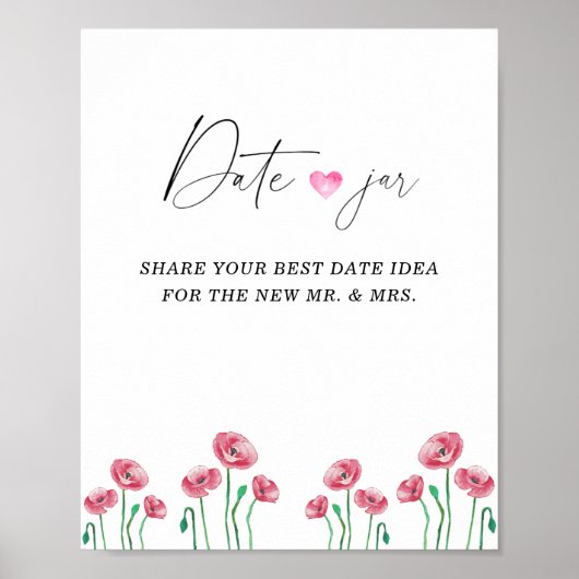 Lentese datenacht ideeën. Datum jar bruidsspel Poster (Voorkant)