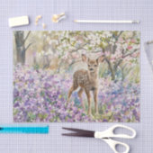 Lentese Paarse Vlambloem en Ree  Tissuepapier (Craft)