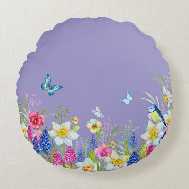 Lenteseizoen Rond Kussen (Voorkant)