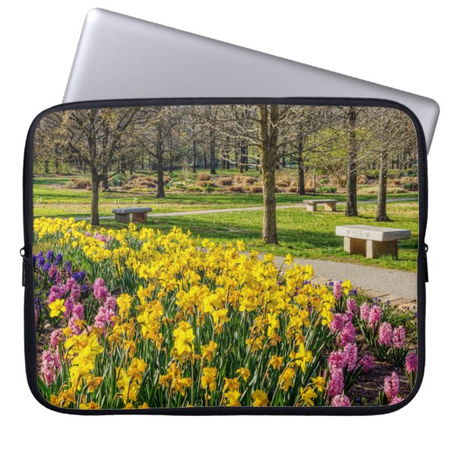Lenteseizoen Vloertuin Laptop Sleeve (Voorkant)