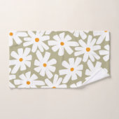 Lenteseizoenen florale retro patroonsage groen bad handdoek (Handdoek)