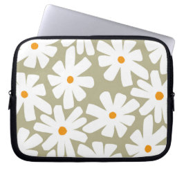 Lenteseizoenen florale retro patroonsage groen laptop sleeve