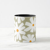 Lenteseizoenen florale retro patroonsage groen mok (Midden)