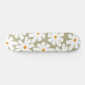 Lenteseizoenen florale retro patroonsage groen persoonlijk skateboard (Horizontaal)