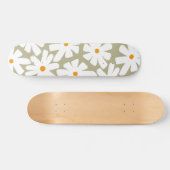 Lenteseizoenen florale retro patroonsage groen persoonlijk skateboard (Horizontaal)