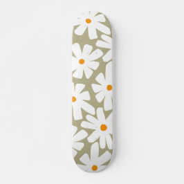 Lenteseizoenen florale retro patroonsage groen persoonlijk skateboard