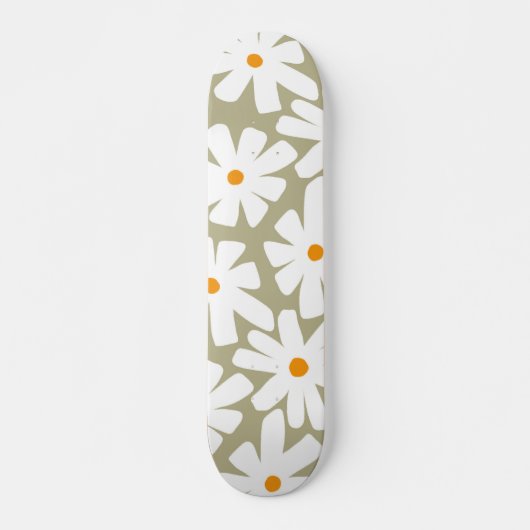 Lenteseizoenen florale retro patroonsage groen persoonlijk skateboard (Voorkant)
