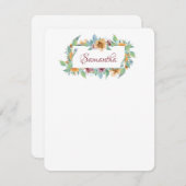 lentesFlorals Notitiekaartje (Voorkant / Achterkant)