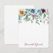 lentesFlorals Notitiekaartje (Voorkant / Achterkant)