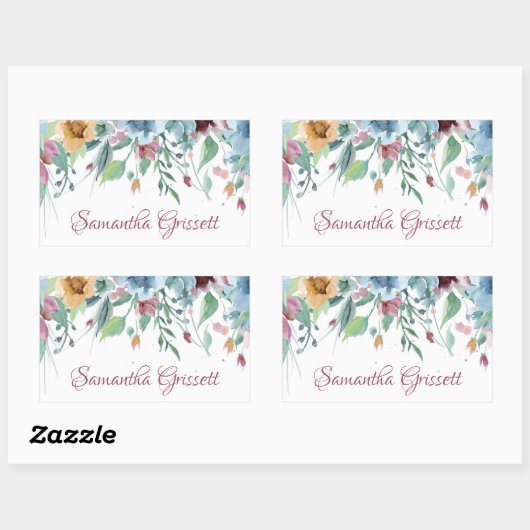 lentesFlorals Rechthoekige Sticker (Vel)