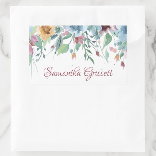 lentesFlorals Rechthoekige Sticker (Tas)