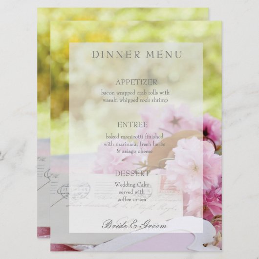  lentesloveletter trouwmenu menu (Voorkant / Achterkant)