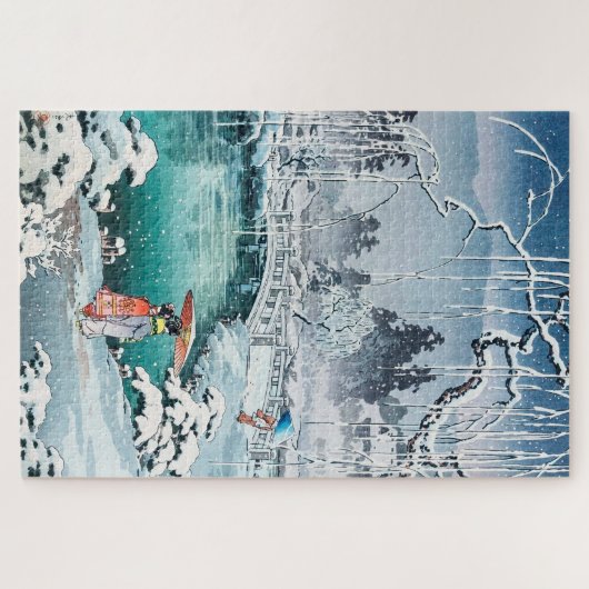 Lentesneeuw op Maruyama door Tsuchiya Koitsu Legpuzzel (Horizontaal)