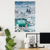 Lentesneeuw op Maruyama door Tsuchiya Koitsu Poster (Thuiskantoor)