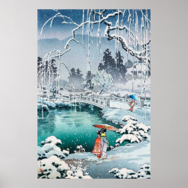 Lentesneeuw op Maruyama door Tsuchiya Koitsu Poster