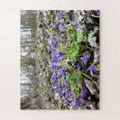 Lentesontzoening, bosbloemen, marinevisten legpuzzel (Verticaal)