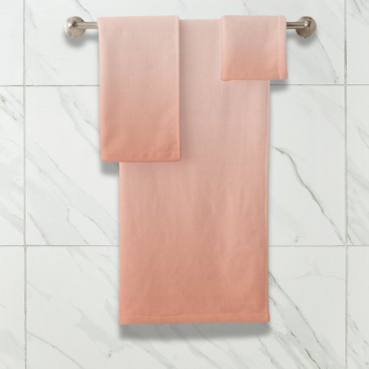 lentespastel kleur zwarte peach ombre stoffige roz bad handdoek