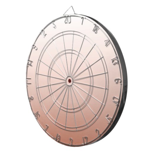 lentespastel kleur zwarte peach ombre stoffige roz dartbord (Voorkant Rechts)