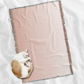 lentespastel kleur zwarte peach ombre stoffige roz deken