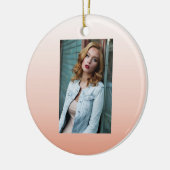 lentespastel kleur zwarte peach ombre stoffige roz keramisch ornament (Links)