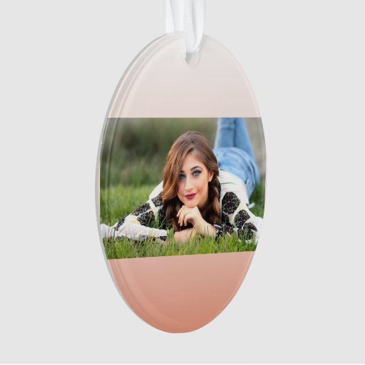 lentespastel kleur zwarte peach ombre stoffige roz ornament (voorkant)