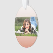 lentespastel kleur zwarte peach ombre stoffige roz ornament (voorkant)