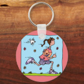 lentespronger (vrouw) sleutelhanger (Voorkant)