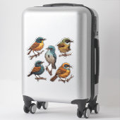 Lentestickerreeks met zangvogels 🐦 sticker (Koffer)