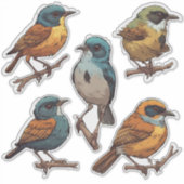 Lentestickerreeks met zangvogels 🐦 sticker (Voorkant)