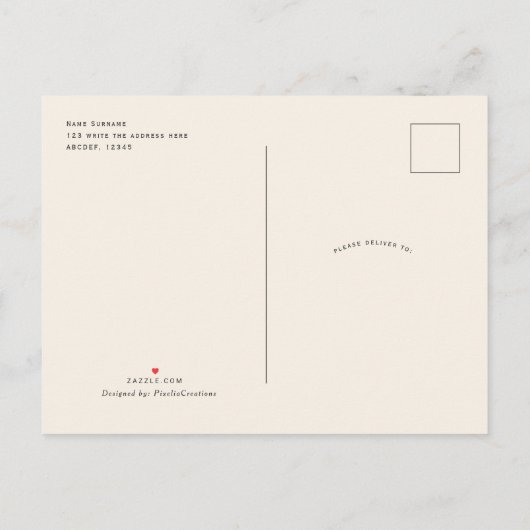 lentestuin met moderne geometrische bloem uitnodiging briefkaart (Achterkant)