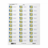 Lentestvrij Geel Daffodil en Sunshine Address Etiket (Full Sheet)